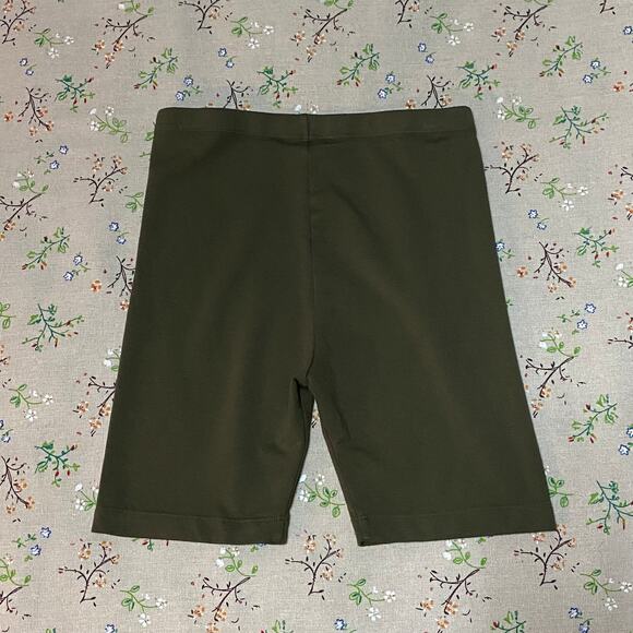 Cotton Citizen Milan Biker Short Olive Green Small Cotton Terry Stretchy Cozy - Picture 2 of 9